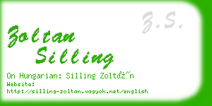 zoltan silling business card